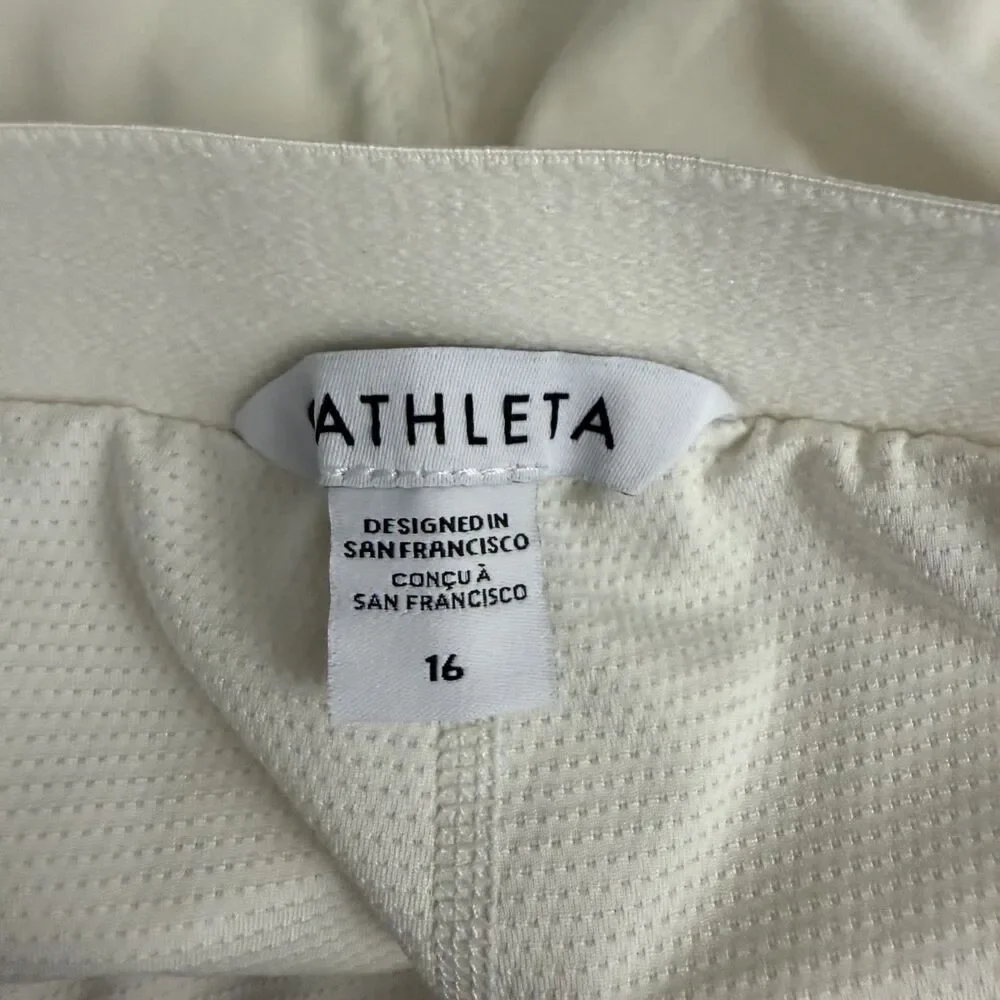 Athleta Women's Size 16 Cream Vienna Cargo Skort Tennis Golf Athleisure Active